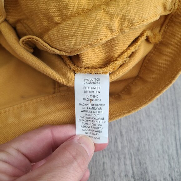 Kidpik Girls Mustard Yellow Denim Jacket Size M (10) - Picture 10 of 12